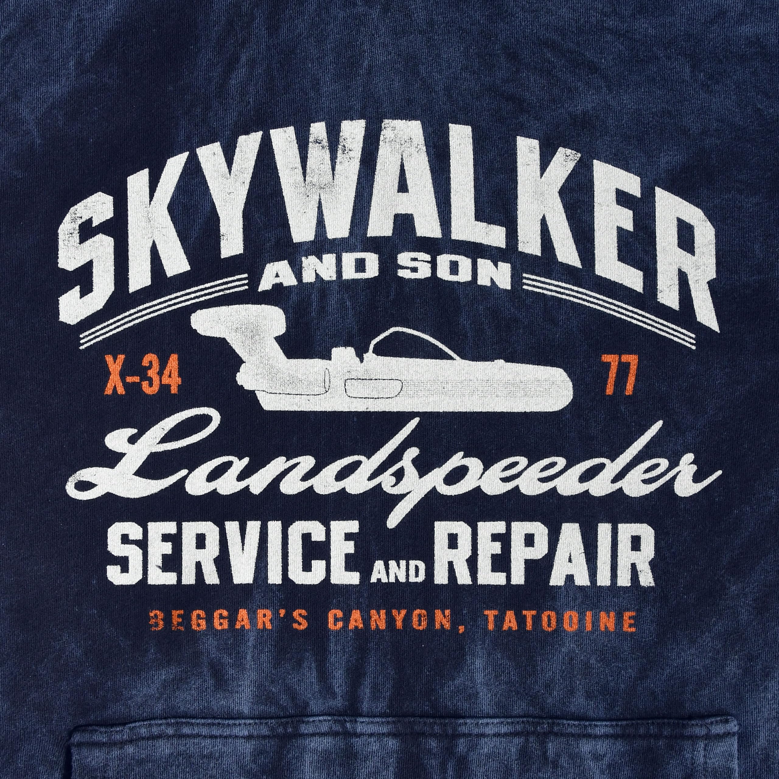 Elbenwald Star Wars - bluza z kapturem Skywalker nadruk z przodu męska damska niebieska bawełna