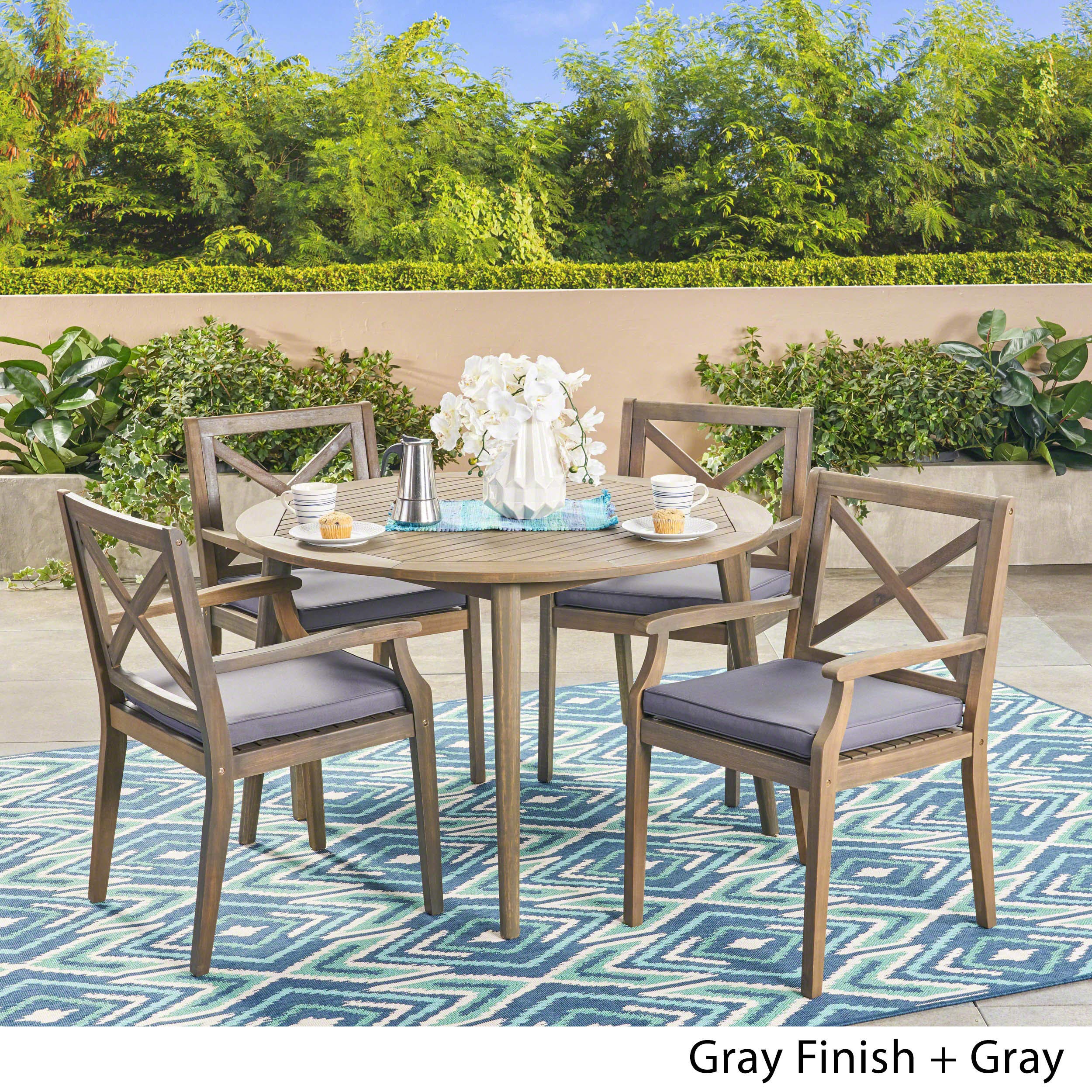 Farmhouse Iron Outdoor Dining Table Hampton Bay Jasper Ridge