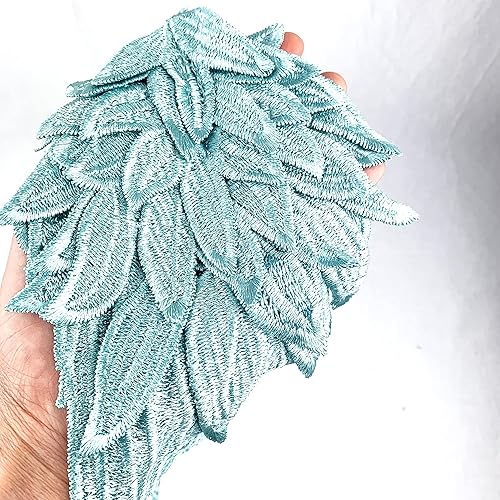 Miniatura 6 de Heyiwell 1 par de apliques de encaje de alas de ángel para coser para bodas, ropa de vestir, jeans, accesorio de bricolaje, caramelo grande