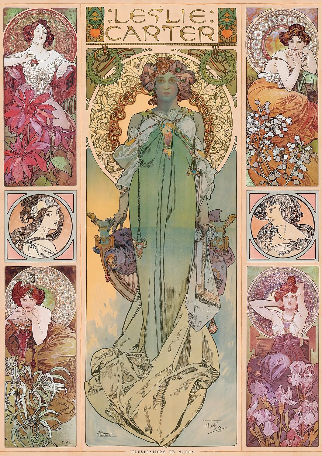 Art & Fable Puzzle Company La Nouvelle Femme by Alphonse Mucha 1000 Piece Fine Artwork Premium Adult Jigsaw Puzzle - Perfect for Game Nights, Gifting, and Family Fun