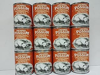 Gag Gift 12-Pack of Creamed Possum in Coon Fat Gravy Garnished with Sweet Potatoes