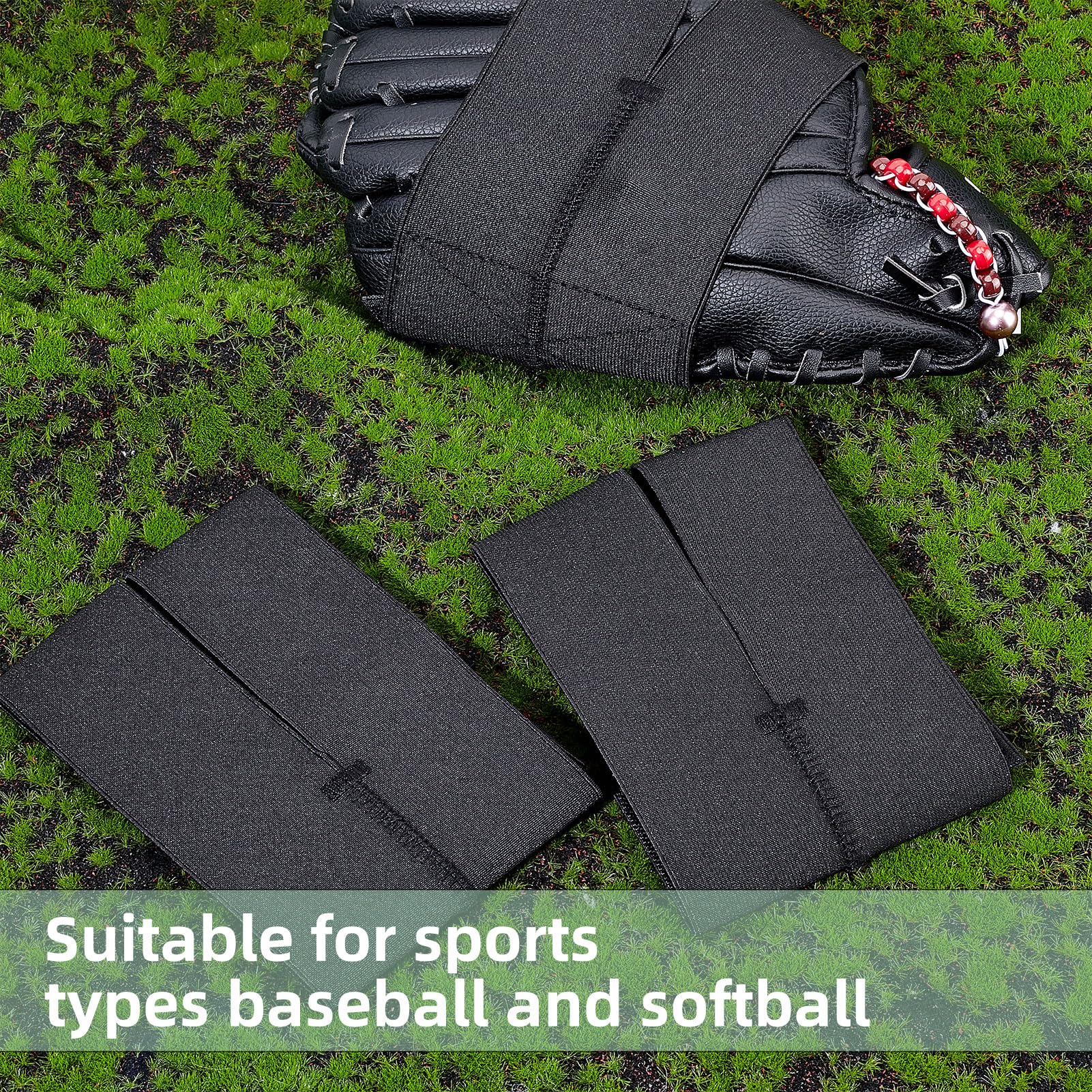 NICENEEDED 3 Bande de Protection pour Gants Sangle pour Gant de Baseball Sangle Élastique pour Gants de Softball et de Baseball Accessoires pour Gants