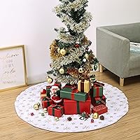 Vista 146 de Mr. Pen Christmas Tree Skirt - 48 inches, Faux Fur, White