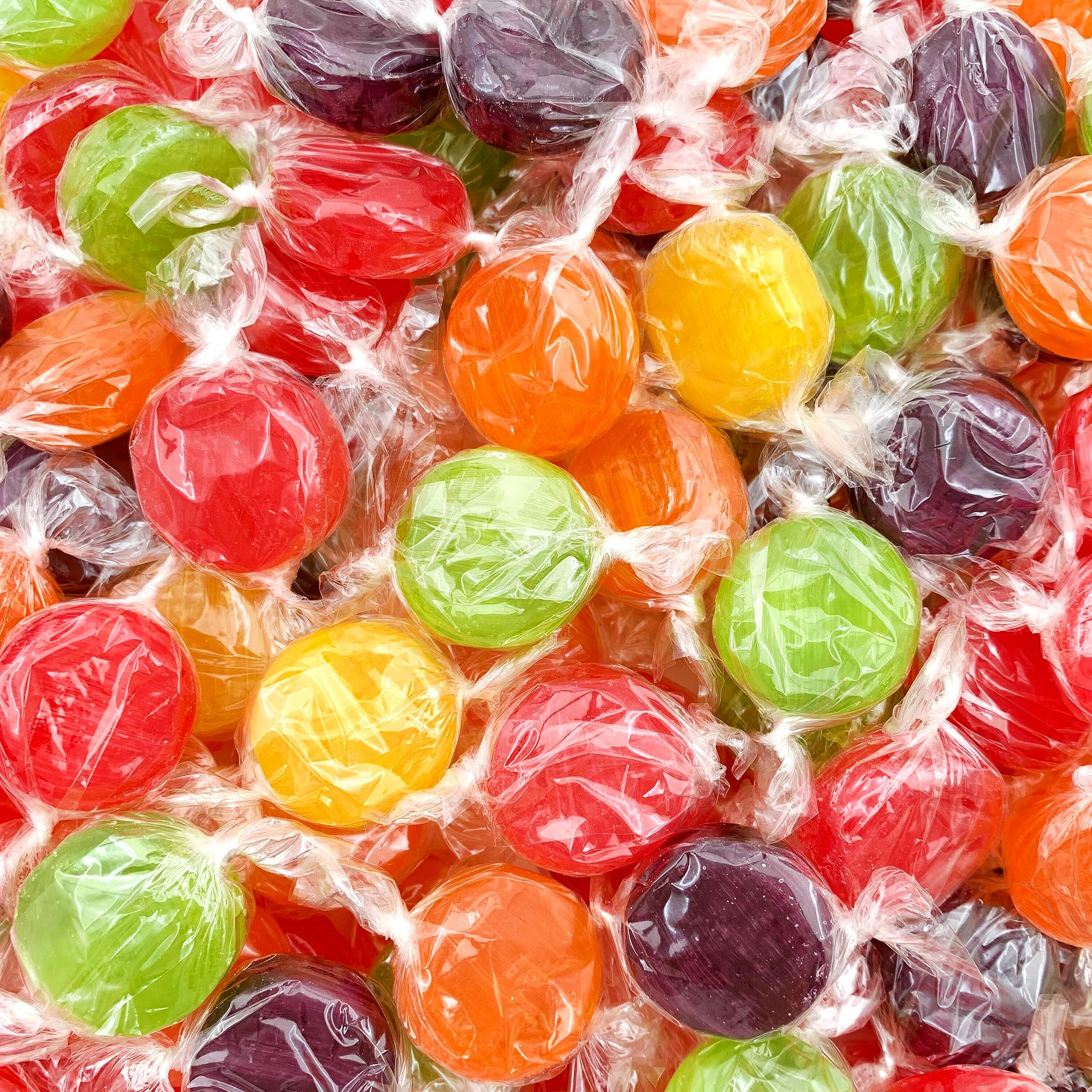 Assorted Fruit Discs | 1 Pound Bag - Approx. 70 Count | Hard Candy | Hostess Mix