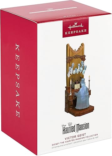 Miniatura 3 de Hallmark Keepsake Adorno de Navidad 2023, colección The Haunted Mansion de Disney, Victor Geist con luz y sonido, regalos para fanáticos de Disney