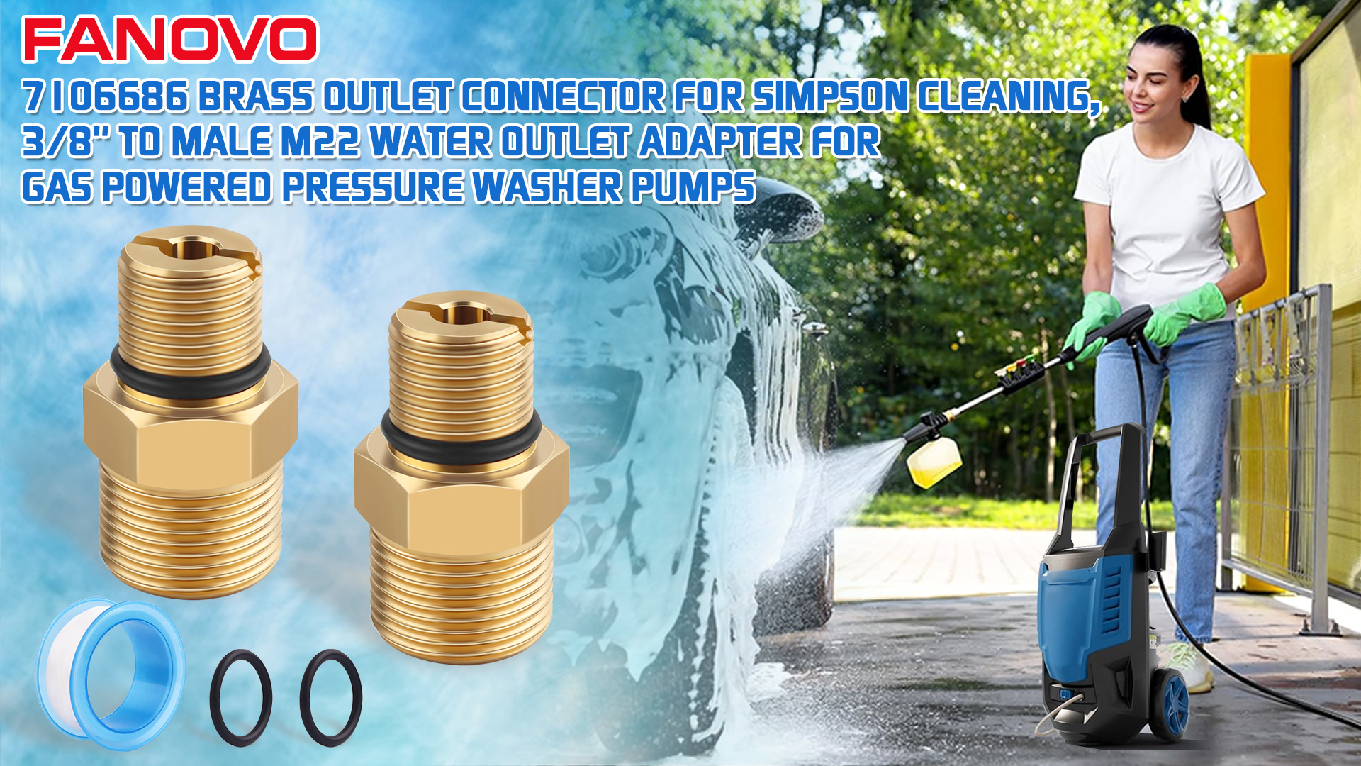 Amazon.com: 2 PCS 7106686 Brass Outlet Connector for Simpson