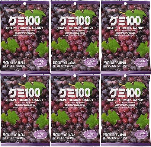 Kasugai Caramelo de goma de uva 3.77 oz (paquete de 6)