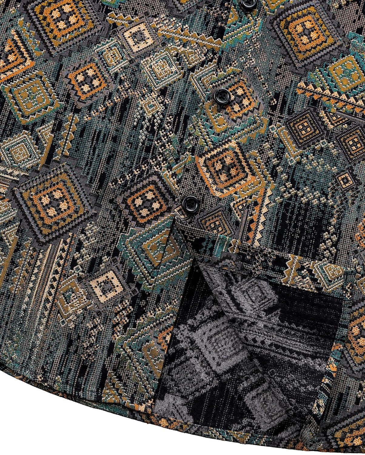 Mens Hawaiian Shirts Short Sleeve Casual Button Down Retro Shirts Beach Summer Shirt - Image 5