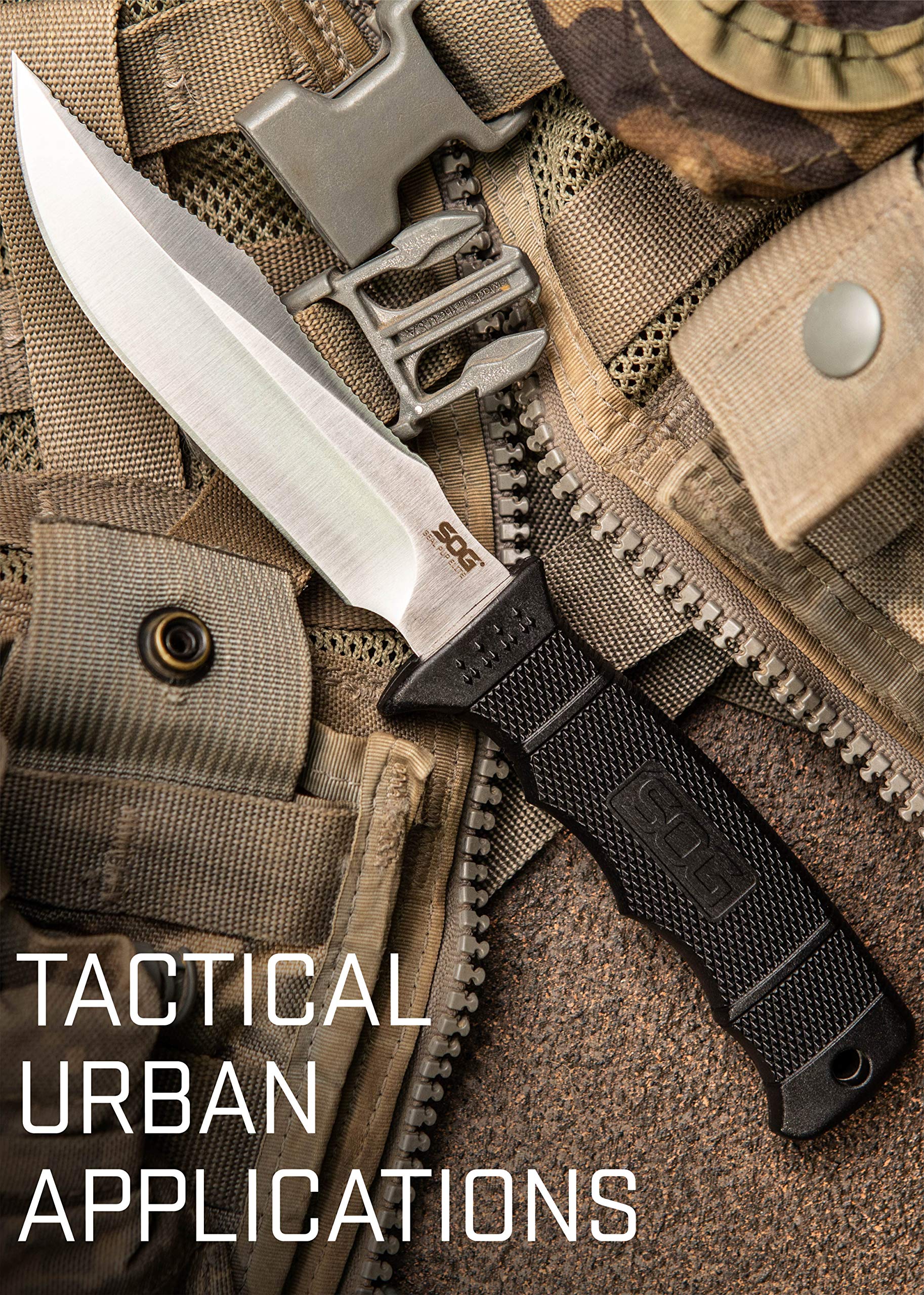 Amazon.co.jp: SOG SEAL Pup Elite E37-N Satin Finish Nylon-Sheath 