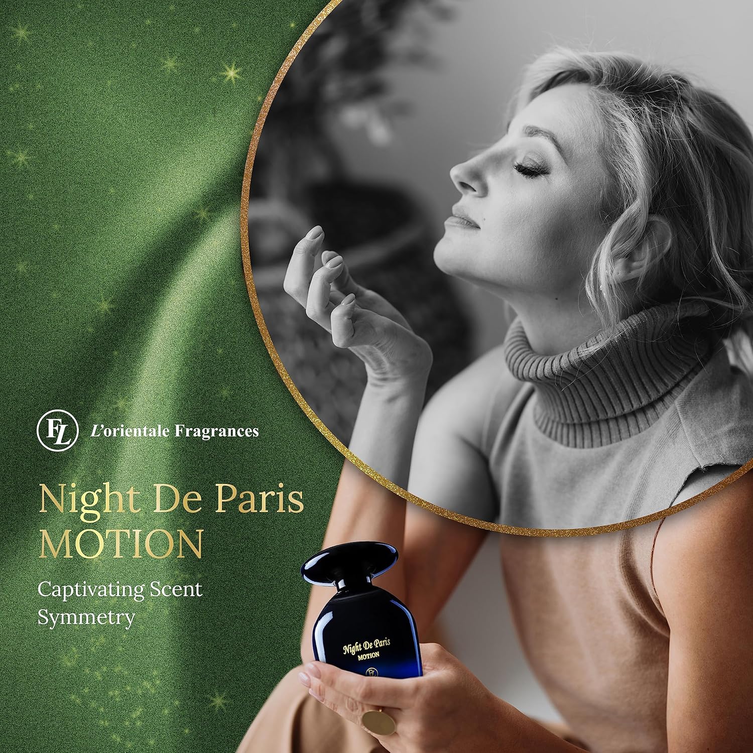 L'Orientale Fragrances Night De Paris in Motion 100ml / 3.3oz - Oil-Based Perfumes for Women & Men, Unisex Amber Vanilla Eau de Parfum w/Bergamot - Long-Lasting Up to 24 Hours, Ideal for All Seasons - Image 3
