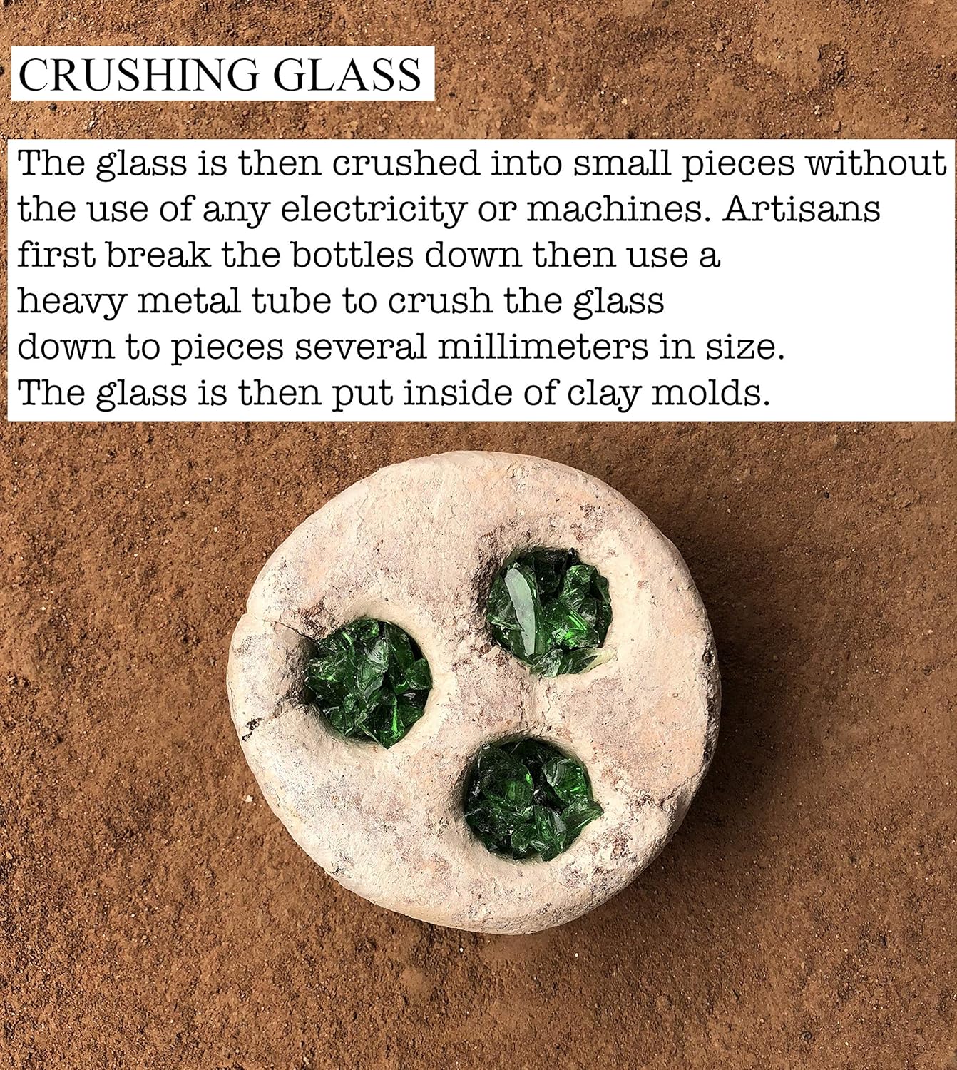 The Bead Chest Jumbo Rondelle Recycled Glass Beads: Extra Large African Disk Home Decor Beads for DIY Jewelry, Coffee Table, and Interior Design (Black)