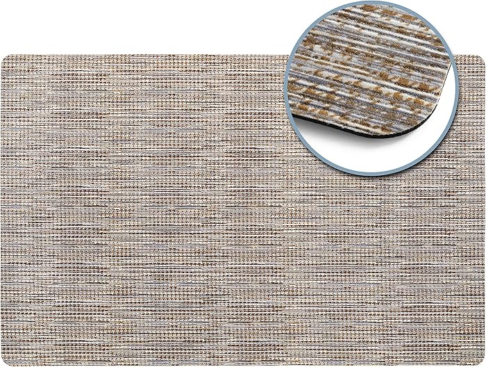 7 Best Ultra Thin Door Mat to Fit Under Door 🚪 SoHome Ultra Thin Indoor Door Mat Kitchen Mat, Low Profile Stain Resistant Nonslip Design, Machine Washable, 24" x 35", Gray Gold