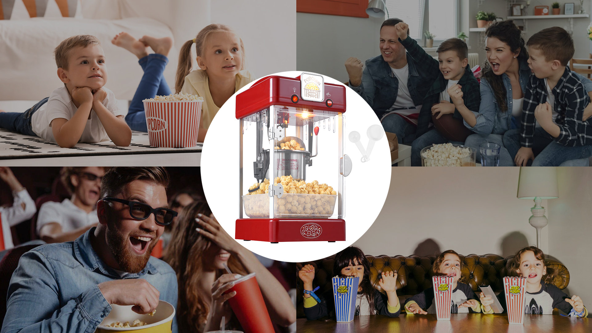 Amazon.com: VEVOR Popcorn Maker, 300W Popcorn Popper Machine