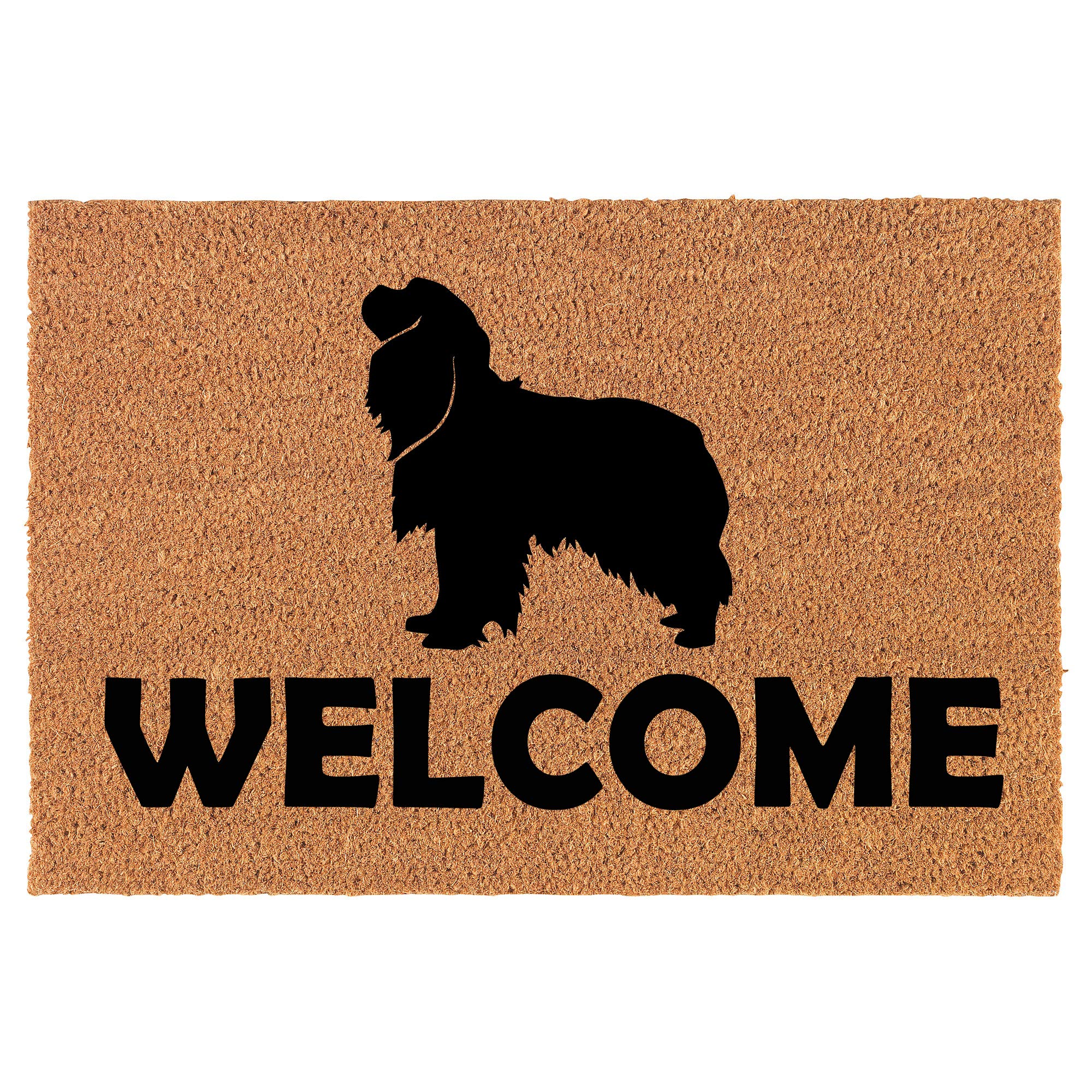 Or Something Coir Doormat Front Door Mat New Home Closing Housewarming Gift Welcome Cavalier King Charles Spaniel (24" x 16" Small)