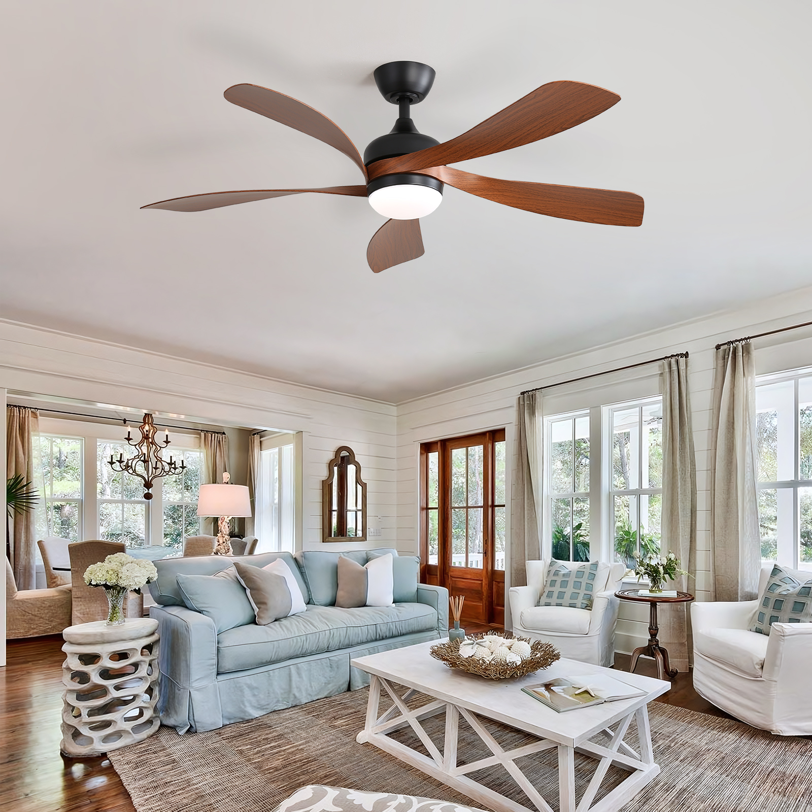 Sofucor Deckenventilator Mit Licht - 74cm Mit Fernbedienung, 3 Farbtemperaturen, Timer