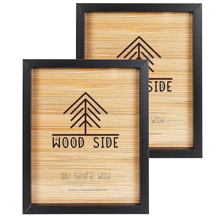Buy Black Wooden Picture Frames 8x10 Set of 2100 Eco Natural Solid