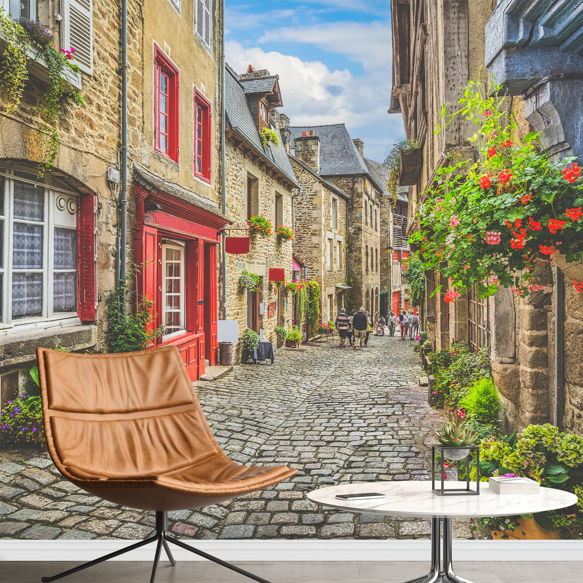 wall26 - Beautiful View of Scenic Narrow Alley with Historic