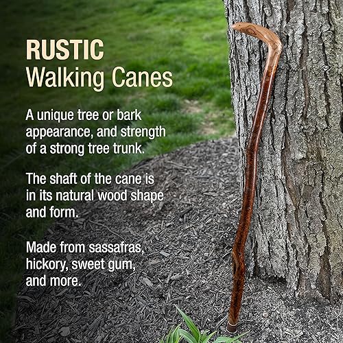 Miniatura 6 de Brazos Bastón de caminar para hombres y mujeres hecho a mano de madera ligera y fabricado en los Estados Unidos madera 40 pulgadas
