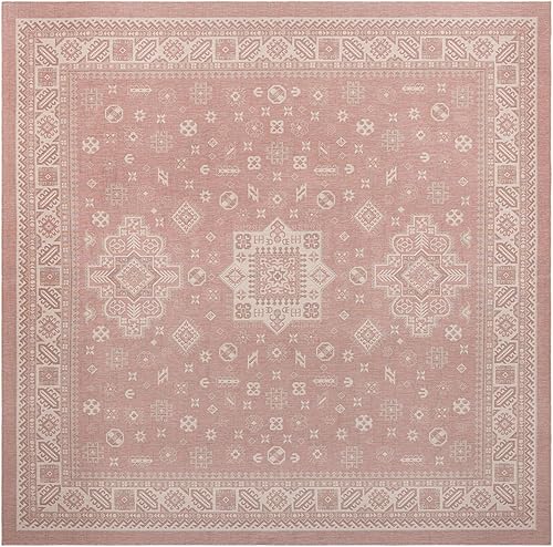 Miniatura 611 de Rugs.com Outdoor Aztec Collection Alfombra – 4 x 6 pies alfombra de tejido plano gris carbón perfecta para salas de estar, grandes comedores, planos