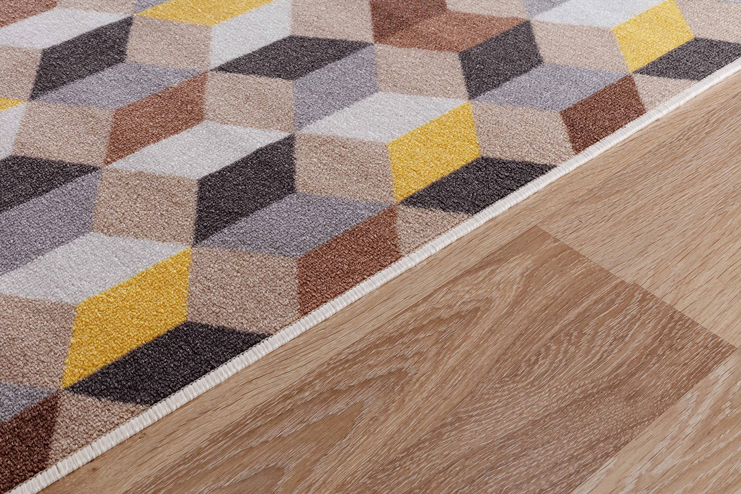 Washable Door Mat Kitchen Mats Non Slip Geometrical Design Hall Runner- Indoor Door Mat - Hallway-Passage Corridor Doormats - Floor Mat — view 132
