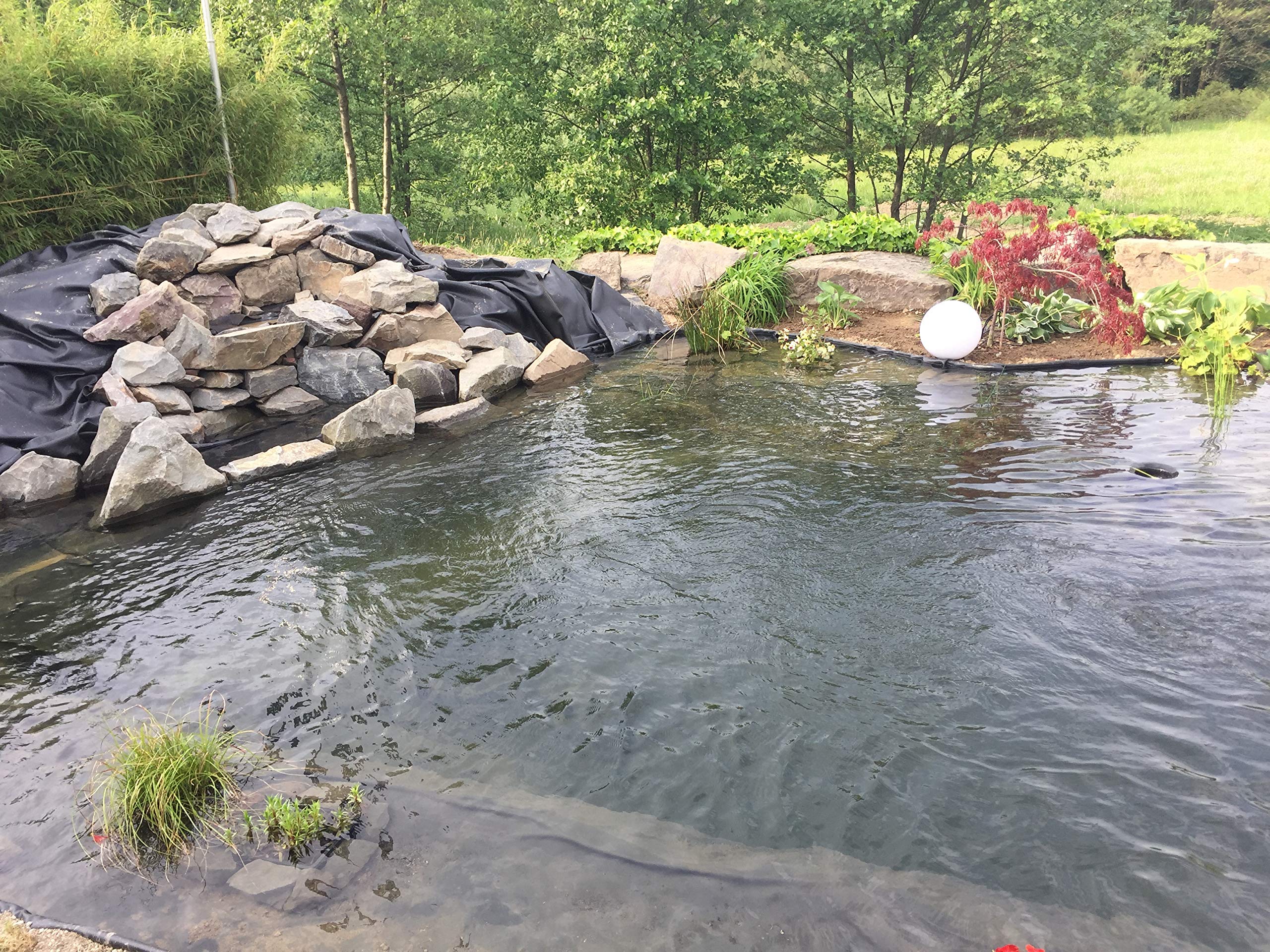 Aquagart PVC Teichfolie 0,5mm 5m x 6m schwarz UV-beständig witterungsbeständig Fisch und Pflanzenfreundlich