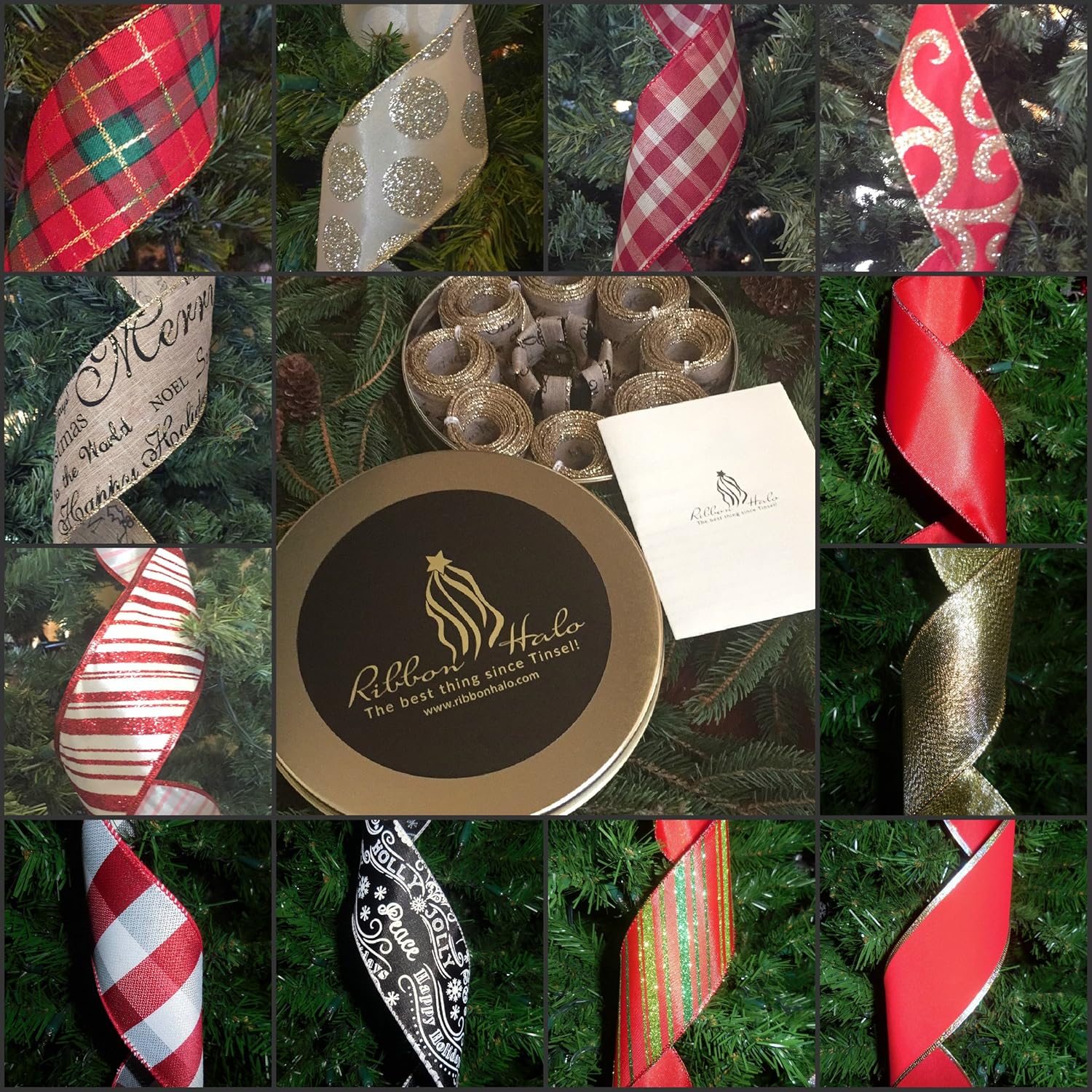 Ribbon Halo Instant Christmas Tree Garland Deck The