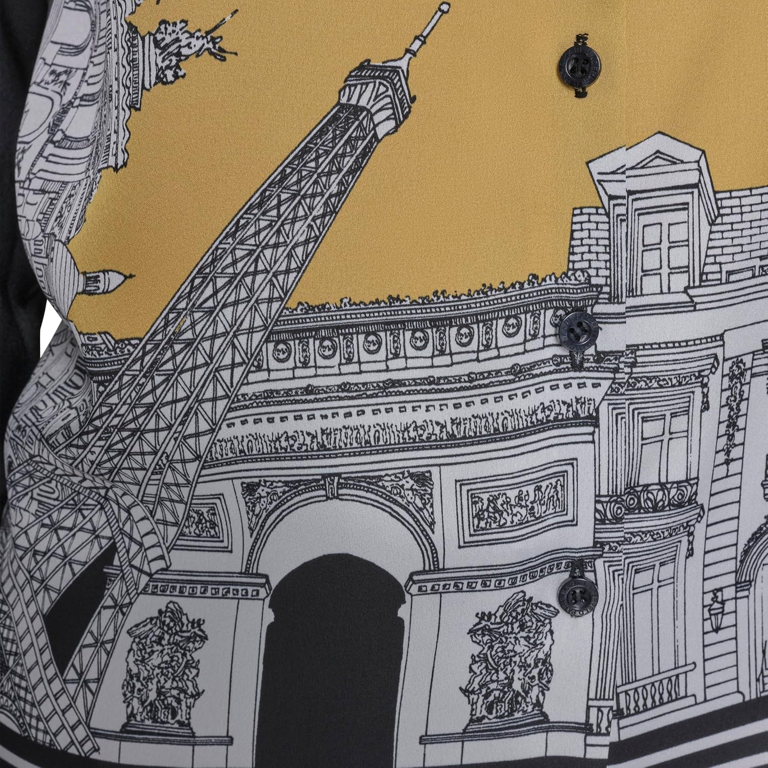 Karl Lagerfeld Womens Long Sleeve Placed Print Everyday Essential Button Down - Image 6