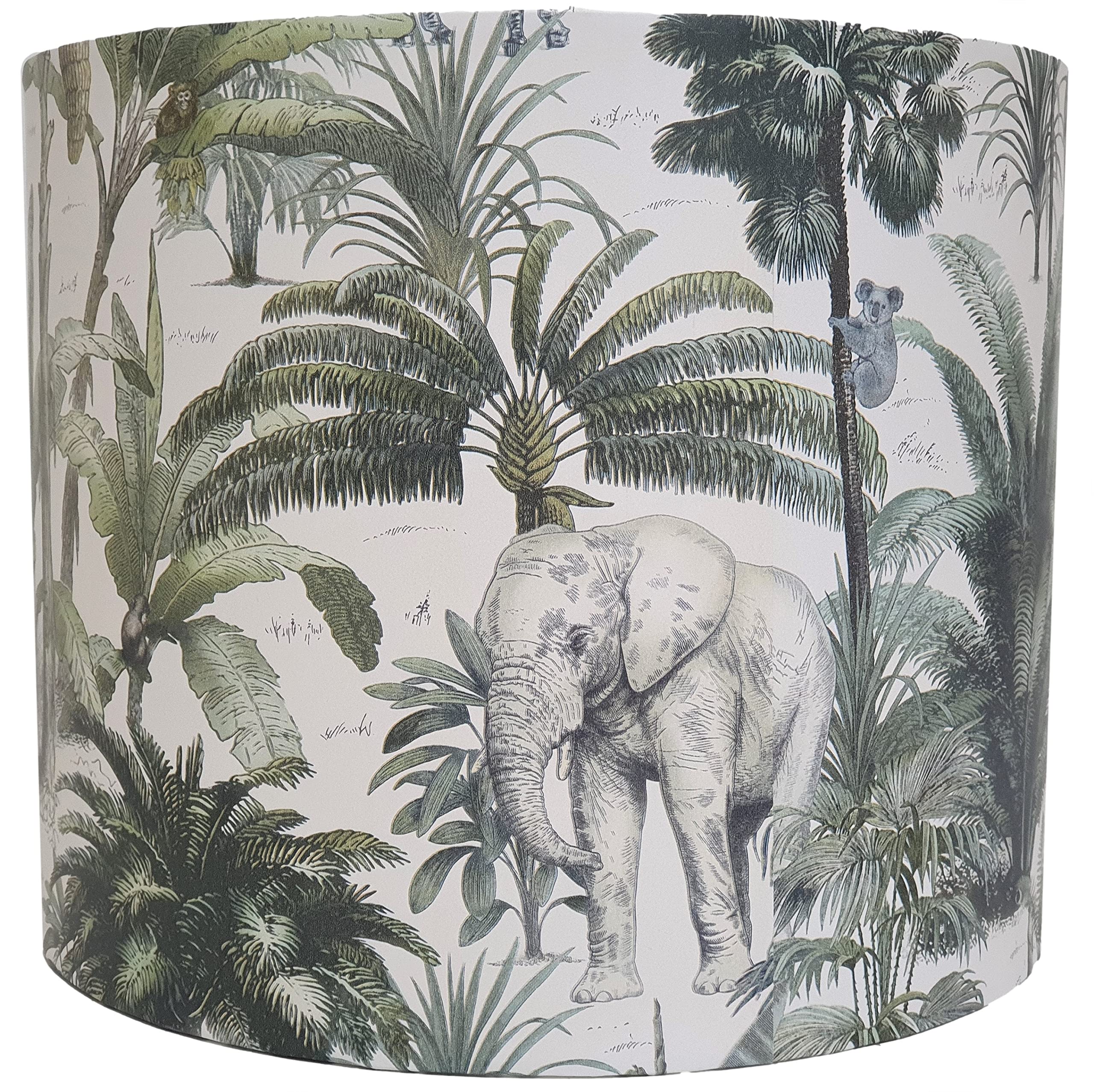 Lampshade Kings Multi Jungle Animals Lampshade Ceiling Light Shade Tropical Elephant Safari Giraffe Bedroom Nursery Accessories