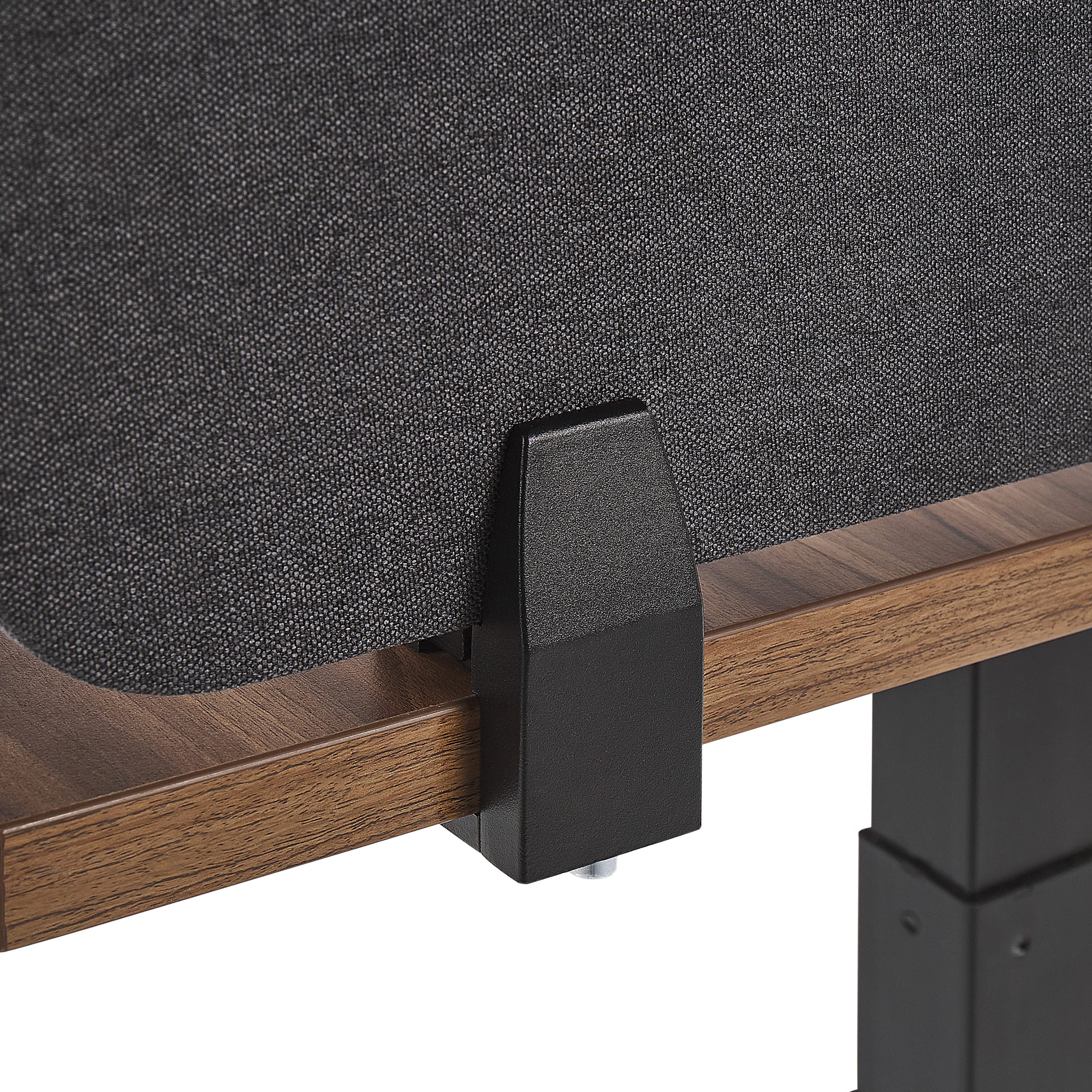 Beliani Séparateur Cloison Acoustique de Bureau et Table Gris Foncé 160 x 40 cm Réduit Le Bruit et Les Distractions Visuelles Idéal pour Le Open Space