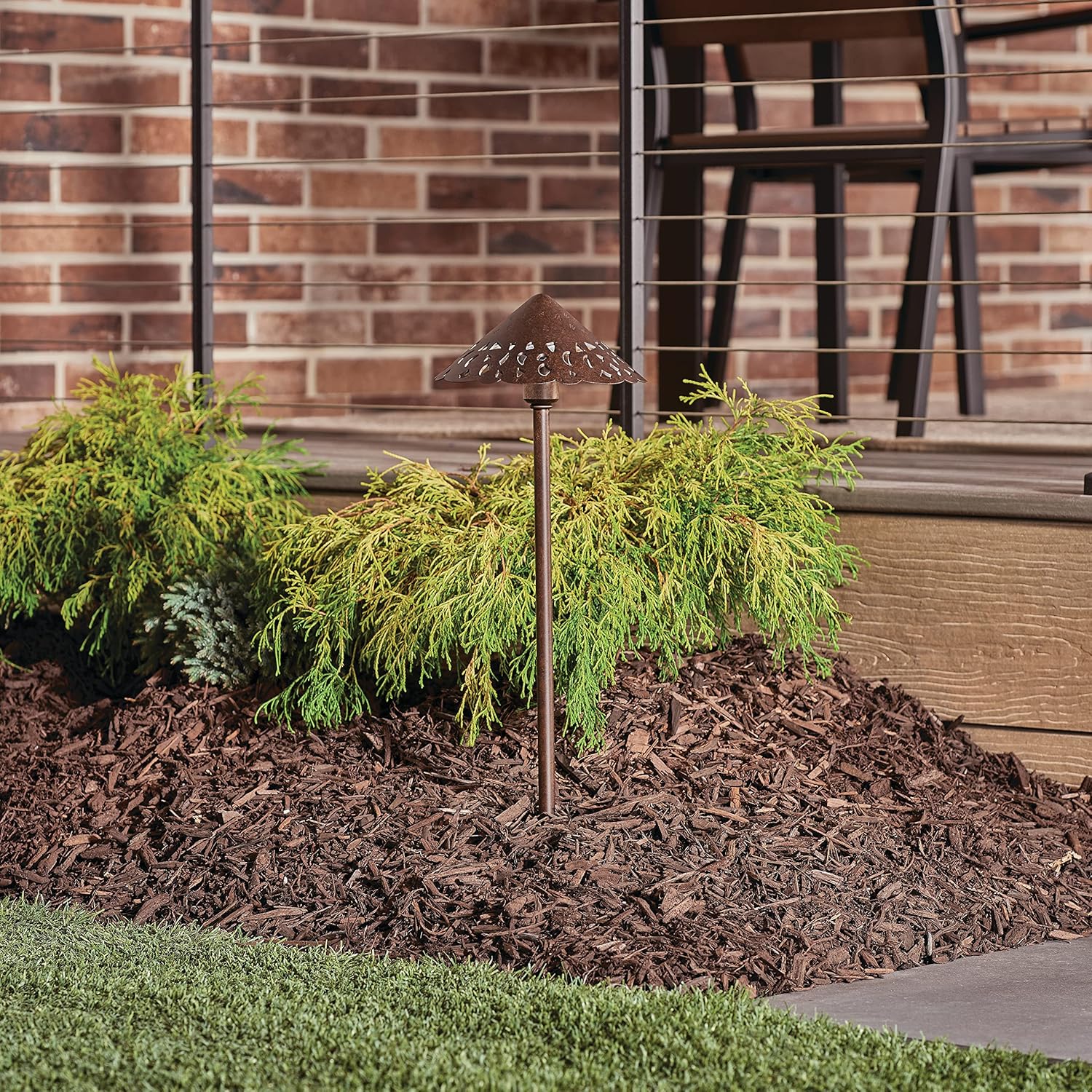 Kichler 15871TZT Cast Alum Hammered Roof, Textured Tannery Bronze