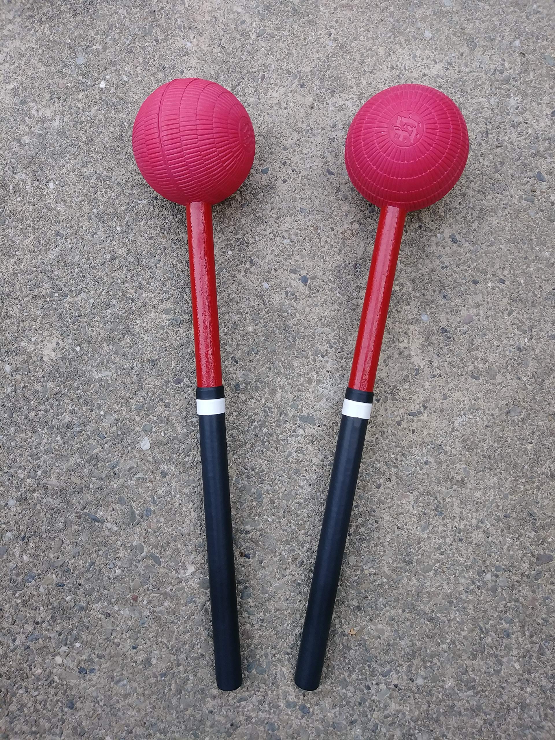 kakesaSteel Drum Pan Mallets Sticks Wood Trini - 6Bass