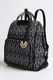 MKF Collection Vegan Leather Backpack Purse for Women, Ladies Fashion Travel Bag, Big Bookbag Top-Handle Daypack by Mia K