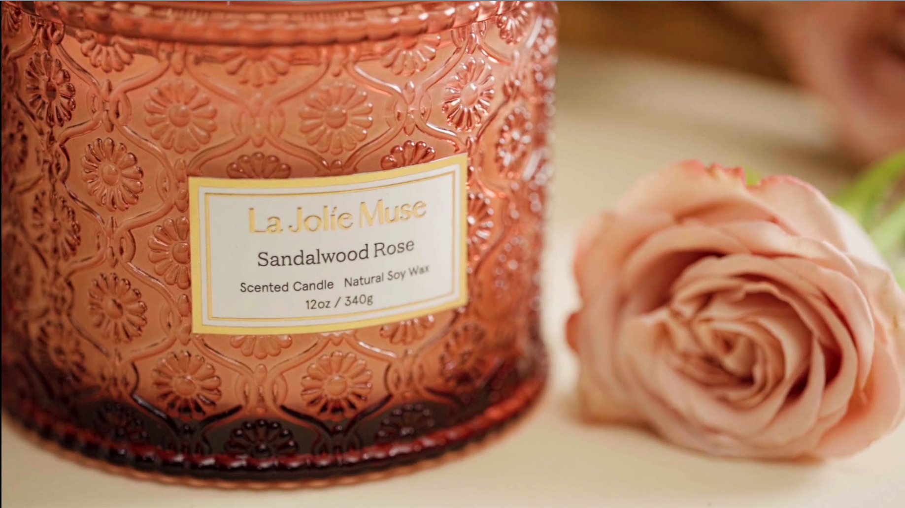 Amazon.com: LA JOLIE MUSE Santal Rosé Scented Candles for Home