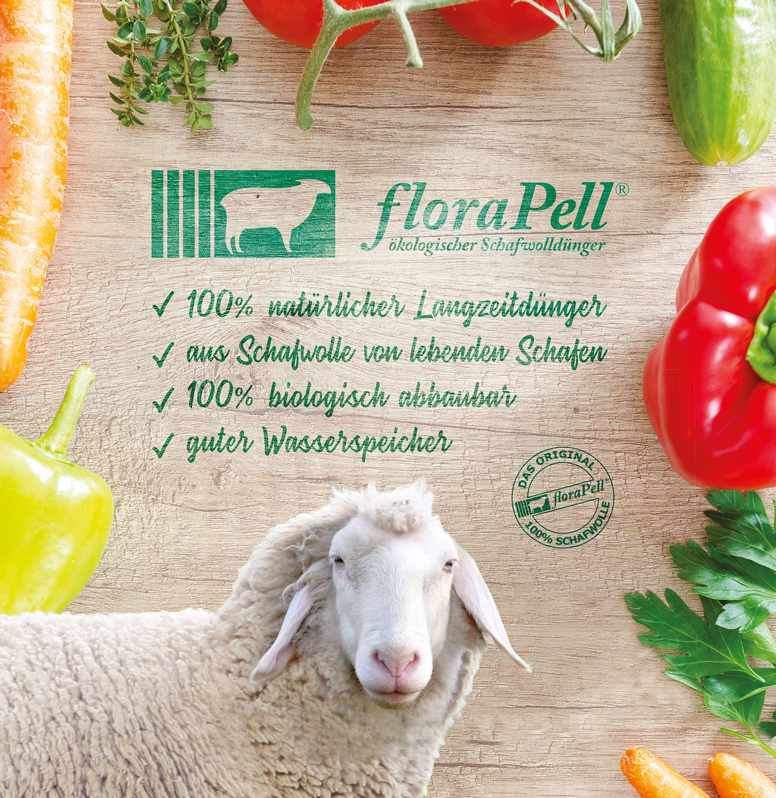 FloraPell Bio Schafwollpellets Dnger fr Haus, Garten & Zimmerpflanzen -  Das Original aus 100% Schafwolle - Organischer Langzeitdnger fr ideale  Nhrstoffversorgung (450g) : Amazon.de: Garten