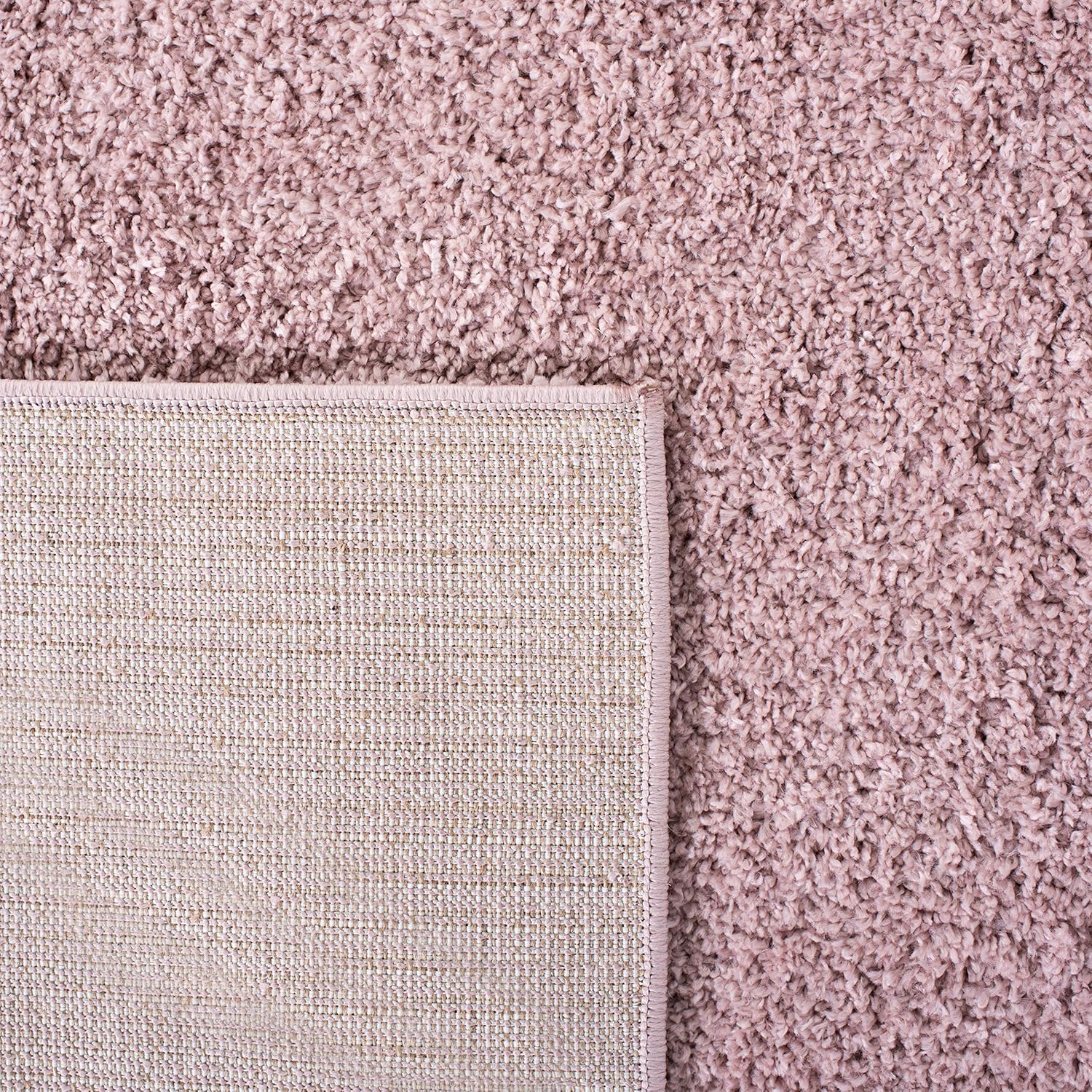 Pink 5'3" x 7'7" Synthetic Shag Area Rug