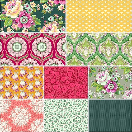 Miniatura 4 de Paquete local de miel #2 (10 piezas) por Heather Bailey para Figo Fabrics 18 x 21 pulgadas (18.0 in x 21.0 in) Cortes de tela