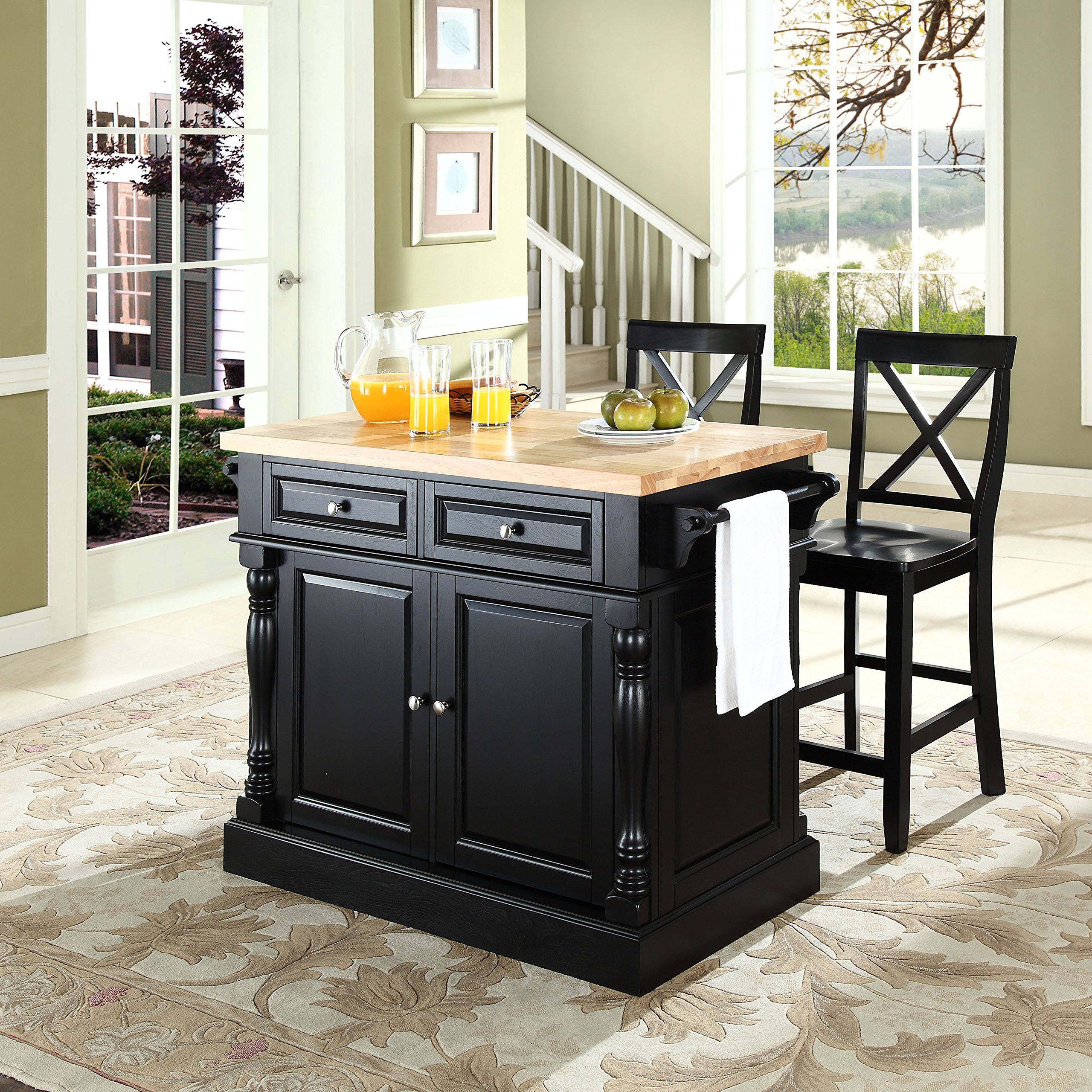 Amazon.com: Crosley Furniture Oxford Butcher Block Kitchen Island