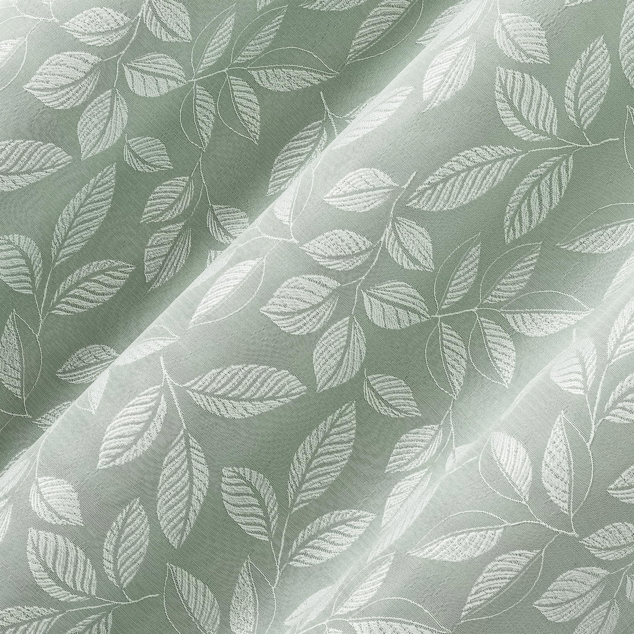 Sun Zero Satti Embroidered Leaf 100% Blackout Grommet Curtain Panel, 40" x 84", Sage Green, W 40" x L 84" (1 Panels) - Image 3