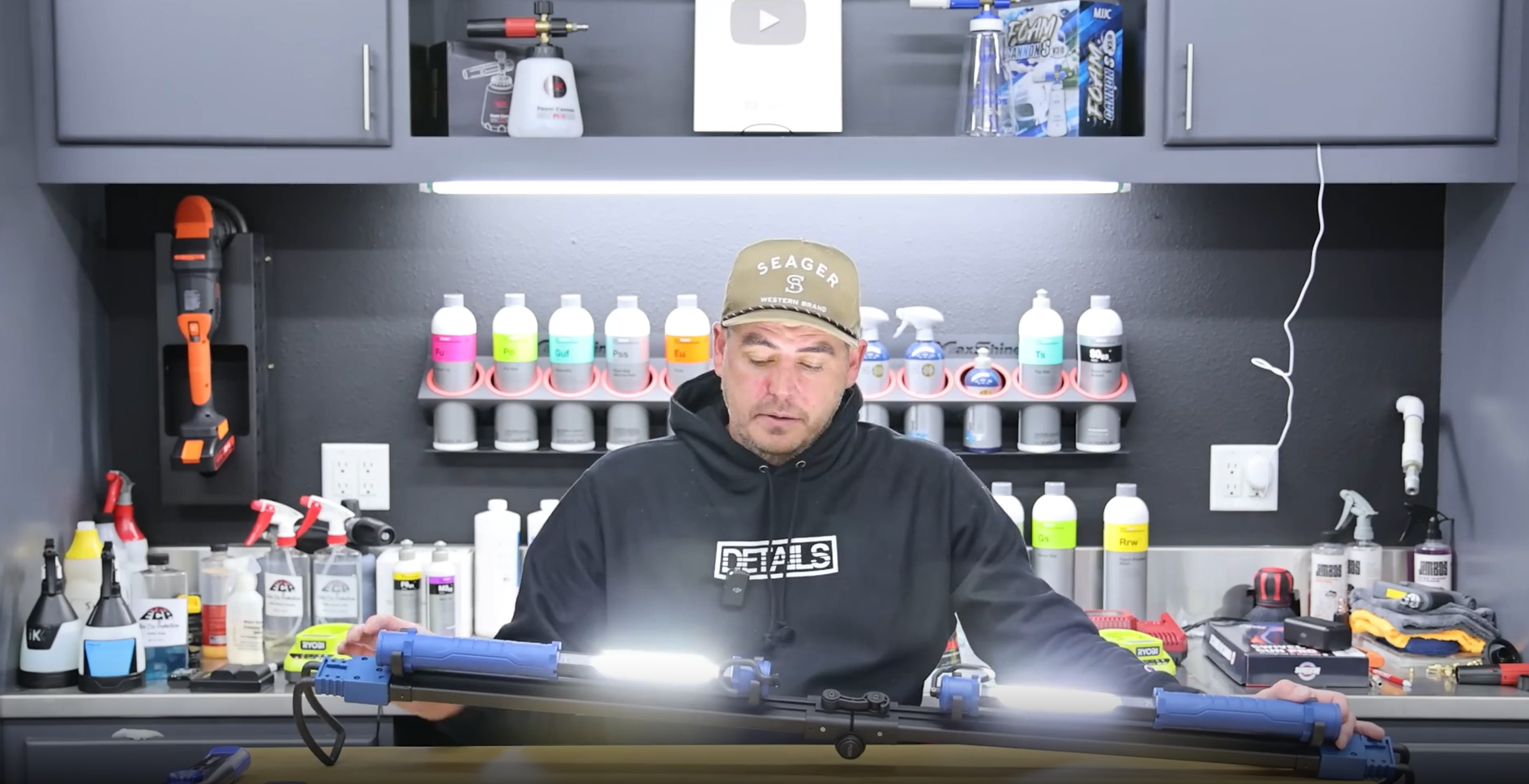 NextLED NT-2220LF-UV LED Underhood Work Light, 2000 Lumen, 8000mAh