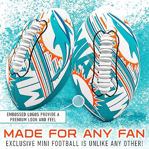 Vista 128 de Franklin Sports - Balones de fútbol americano juveniles de todos los equipos de la NFL, juego de balón infantil pequeño de 8.5 pulgadas + inflador