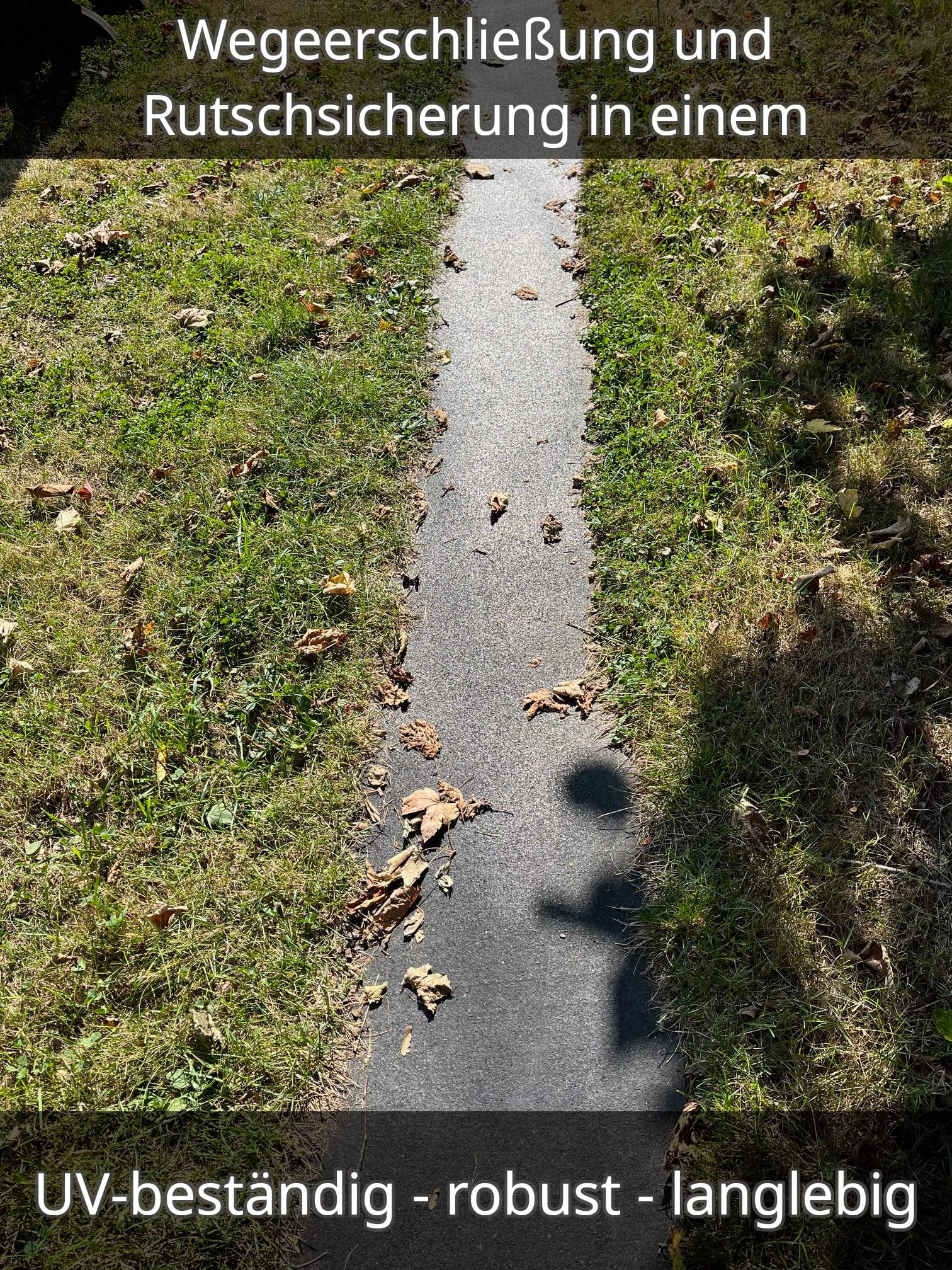 WiCo Unkrautschutzstreifen 10 m x 30 cm 5 mm – Unkrautmatte für Gartenwege, Beete & Randbereiche – wasserdurchlässig – Gummigranulat AntiGrow