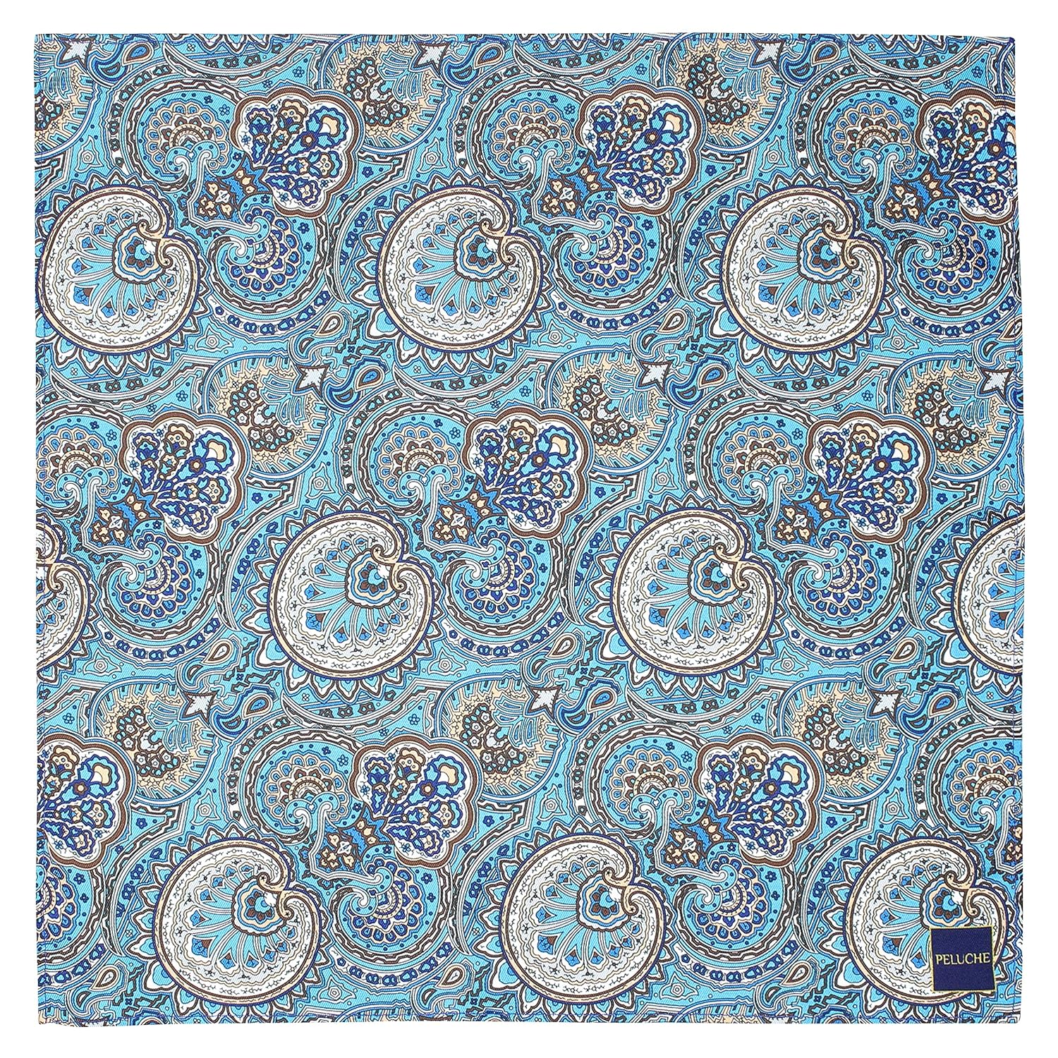 PELUCHE Poly-Silk Elegant Floral Design Pocket Square For Men PELUCHE Poly-Silk Elegant Floral Design Pocket Square For Men