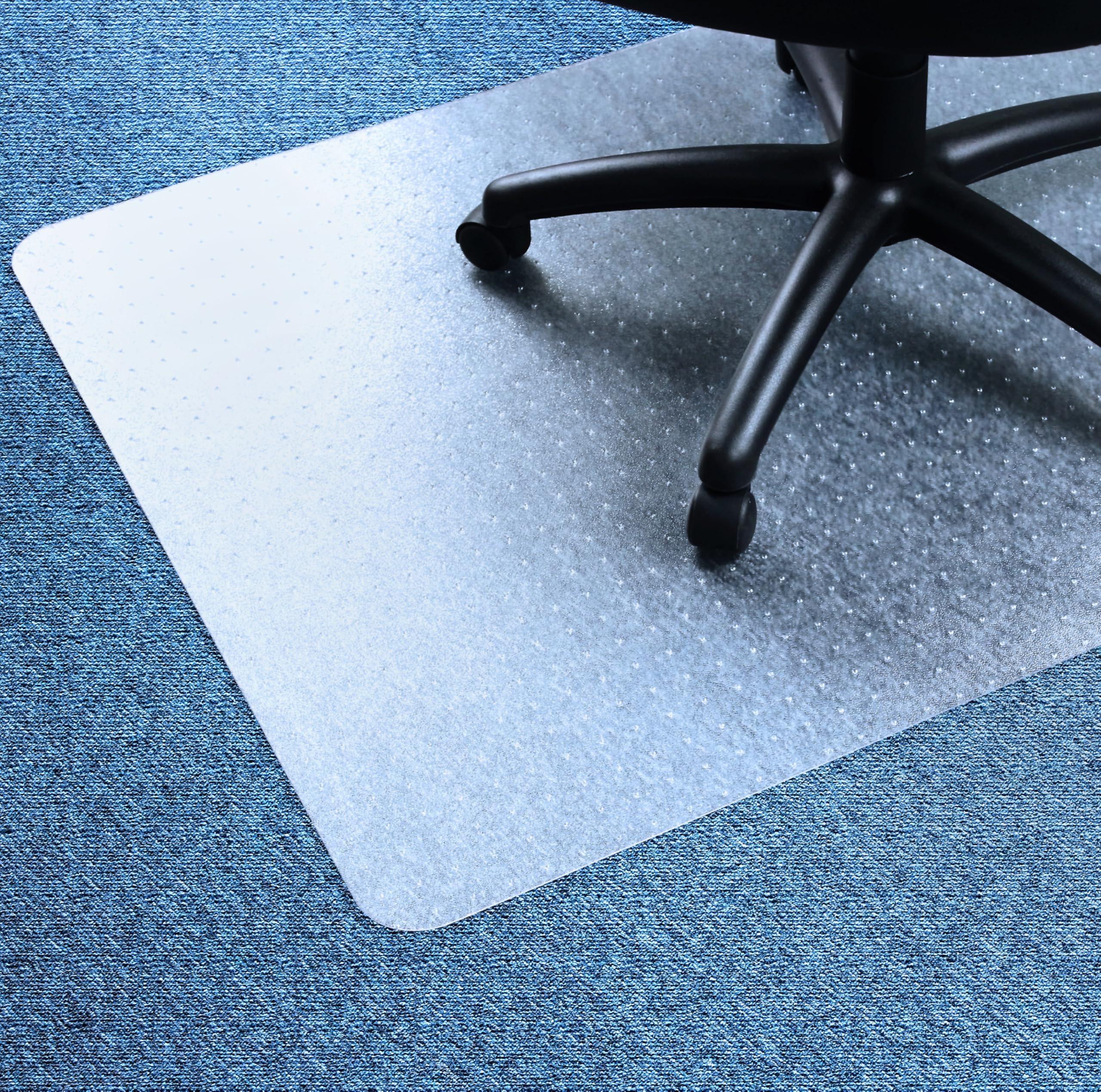 Marvelux Bodenschutzmatte Bürostühle für Teppichboden 90 x 120 cm, Transparente PVC Stuhlmatte, Teppichschutzmatte für Gamingstuhl und unter Schreibtischen, rutschfest, ergonomisch & strapazierfähig