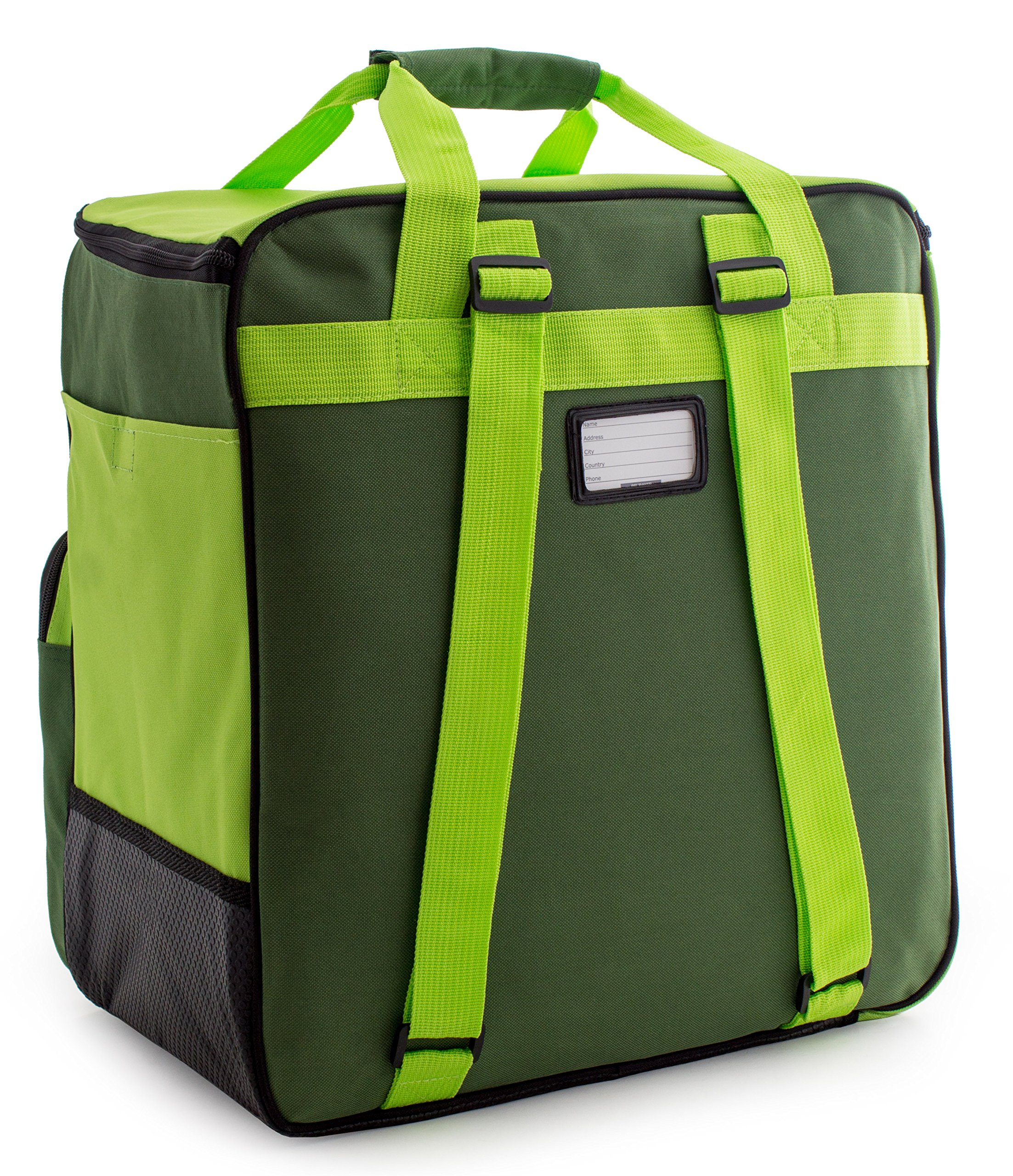 Brubaker 'Super Function 2.0' Borsa per Scarponi da Sci con Scomparto Casco Colore Verde Oliva/Verde Chiaro