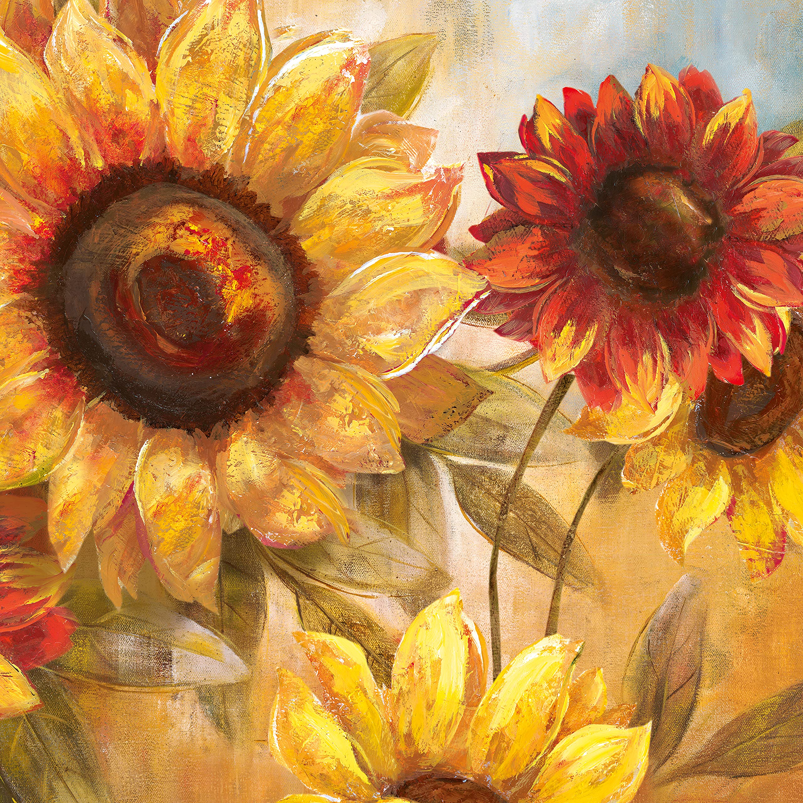 （Ｈ）  Sunflowers ボウル 5個セット未使用 Amazon.com: Sunflower Cheer 19.5-inch by 19.5-inch Canvas Wall Art