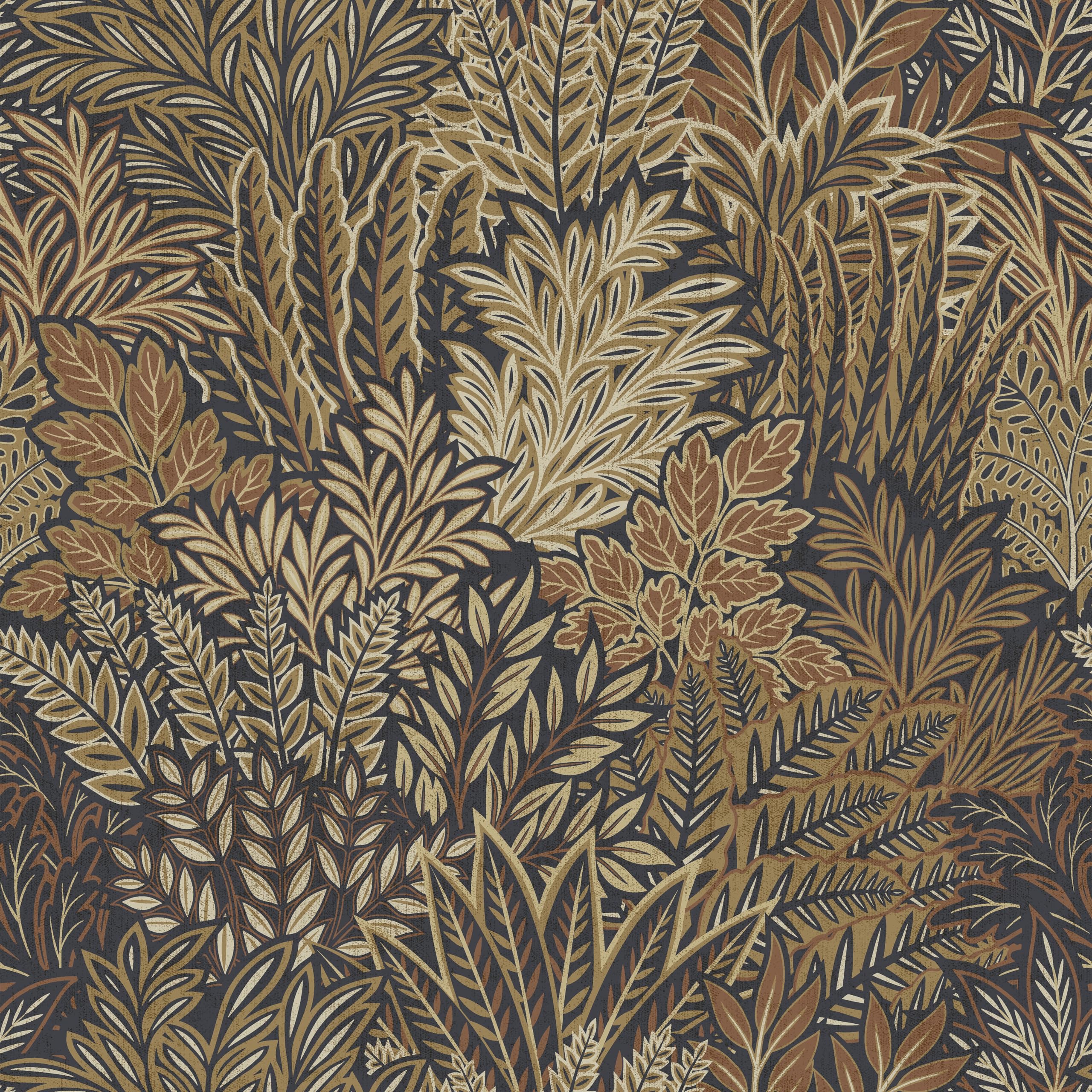 Arthouse Rust Illustrated Foliage Wallpaper