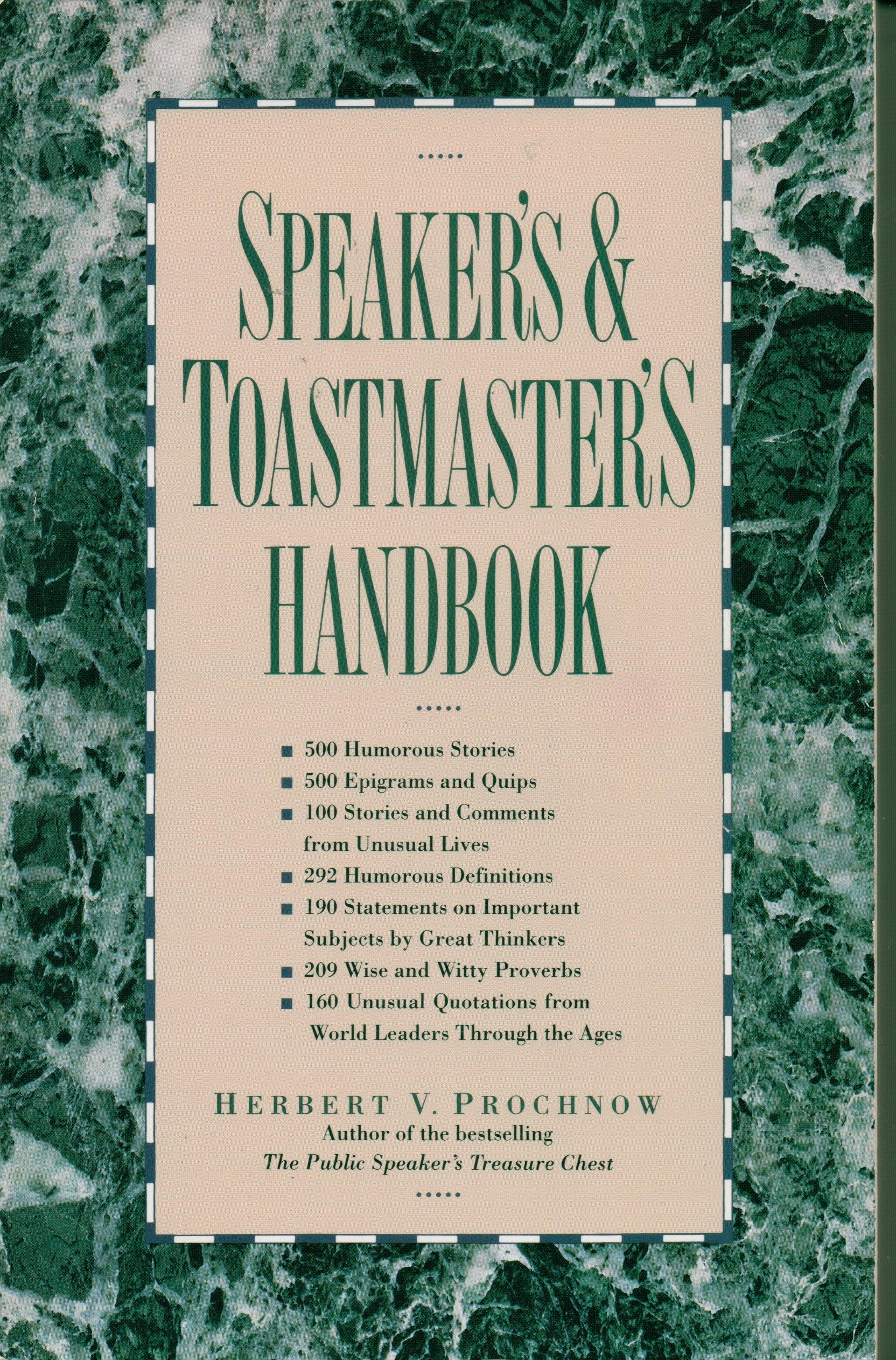 Speaker's & Toastmaster's Handbook