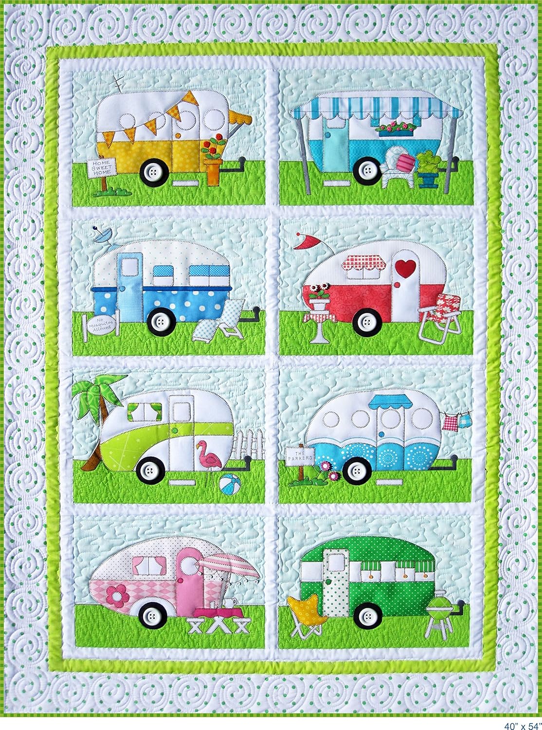 Amy Bradley Designs ABD269 Campers Quilt Pattern , Blue
