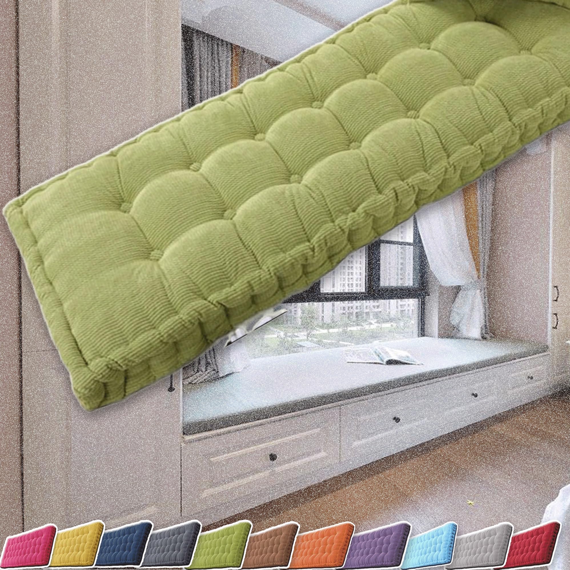 Lot de 2 coussins de rechange fins et confortables pour banc 2/3 places - 80 x 35 cm - Pour canapé, terrasse, causeuse