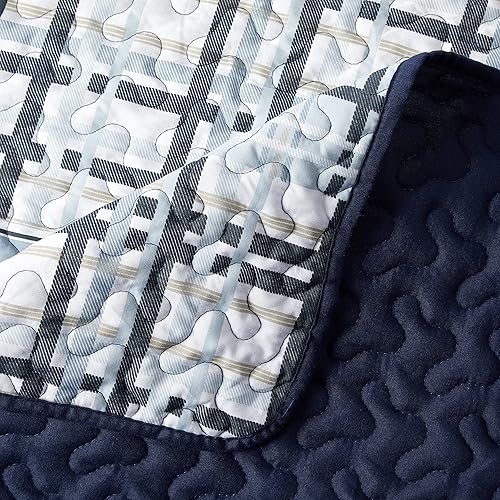 Miniatura 3 de Safdie & Co. 60502.3DQ.13 - Juego de edredón de 3 piezas Duncan DQ azul marino, matrimonial, Queen